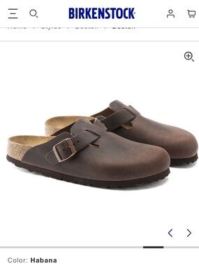 Birkenstock Boston Habana Brown Oiled Leather